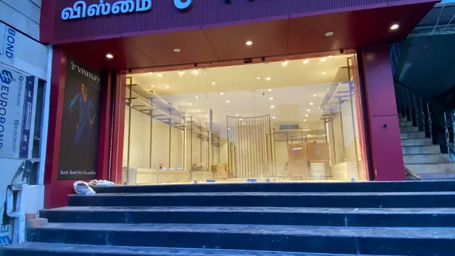 The Vismay Chennai storefront with its full-glass frontage
